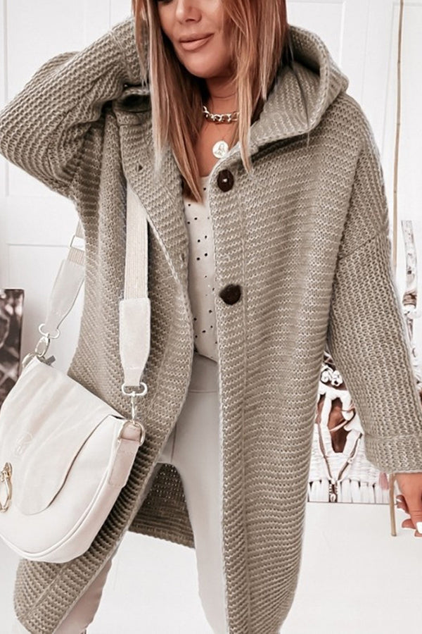 ND | Veste en tricot avec capuche