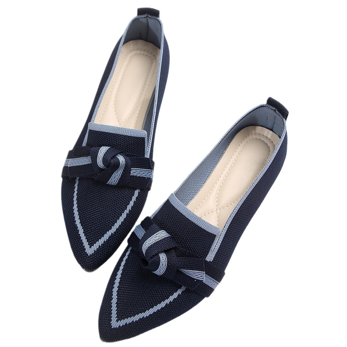 ND | mode orteil pointu chaussures plates arc