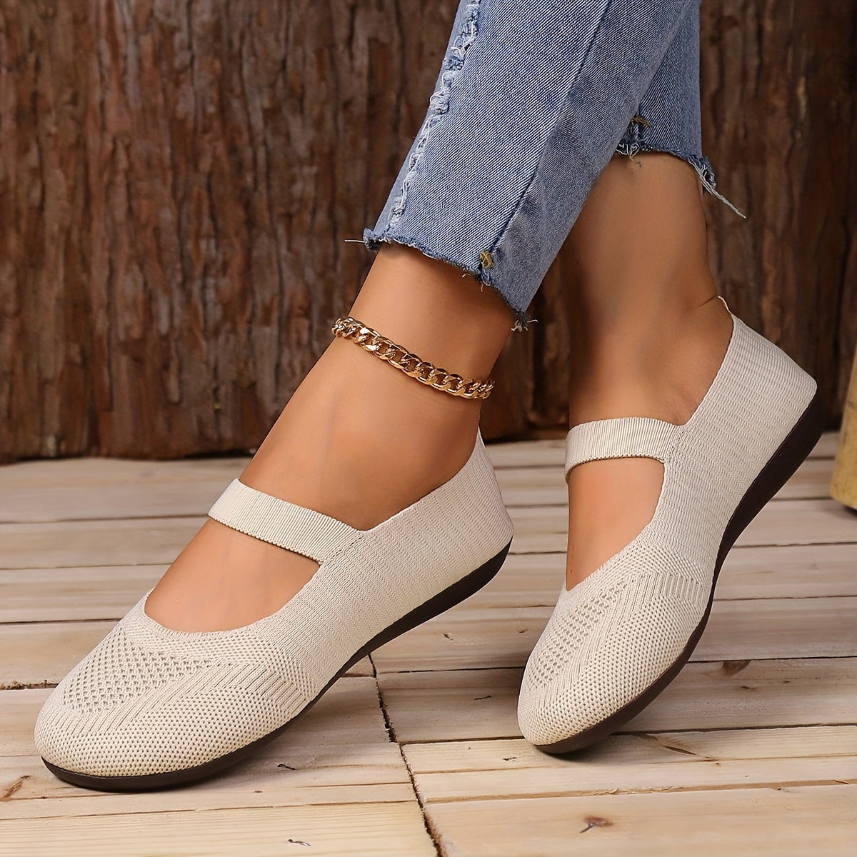 ND | Flats tricotés élégants