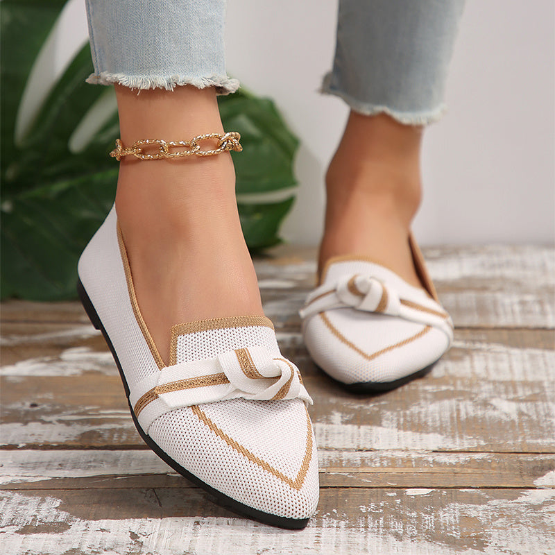ND | mode orteil pointu chaussures plates arc
