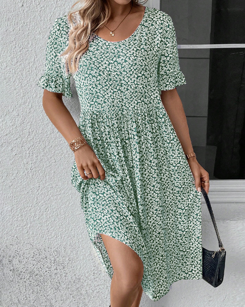 EP | Robe midi élégante avec imprimé floral