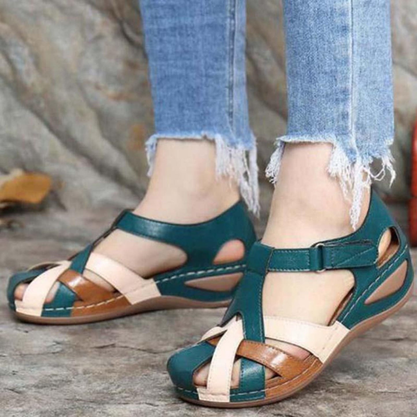 EP | Sandales pour femmes avec talon compensé