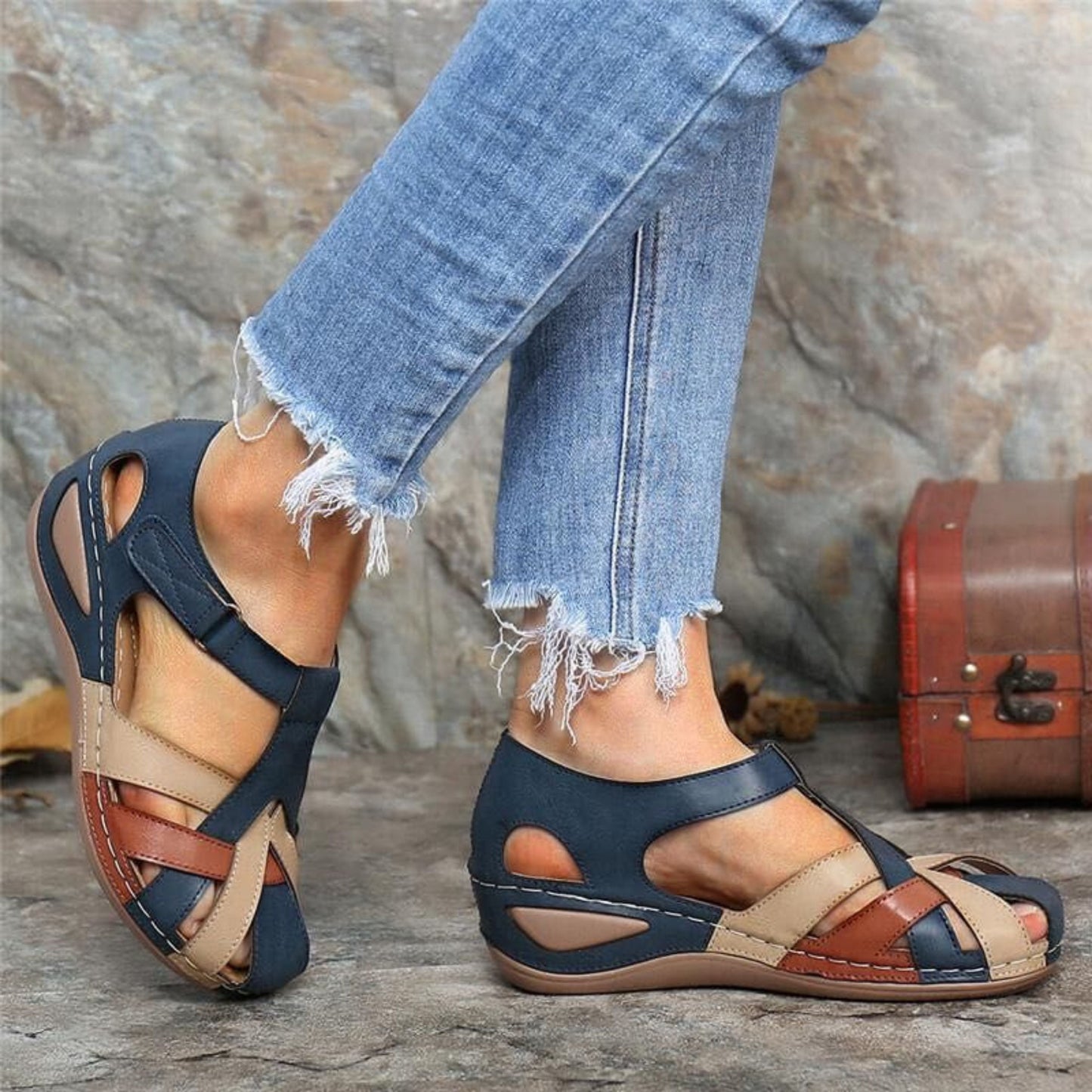EP | Sandales pour femmes avec talon compensé
