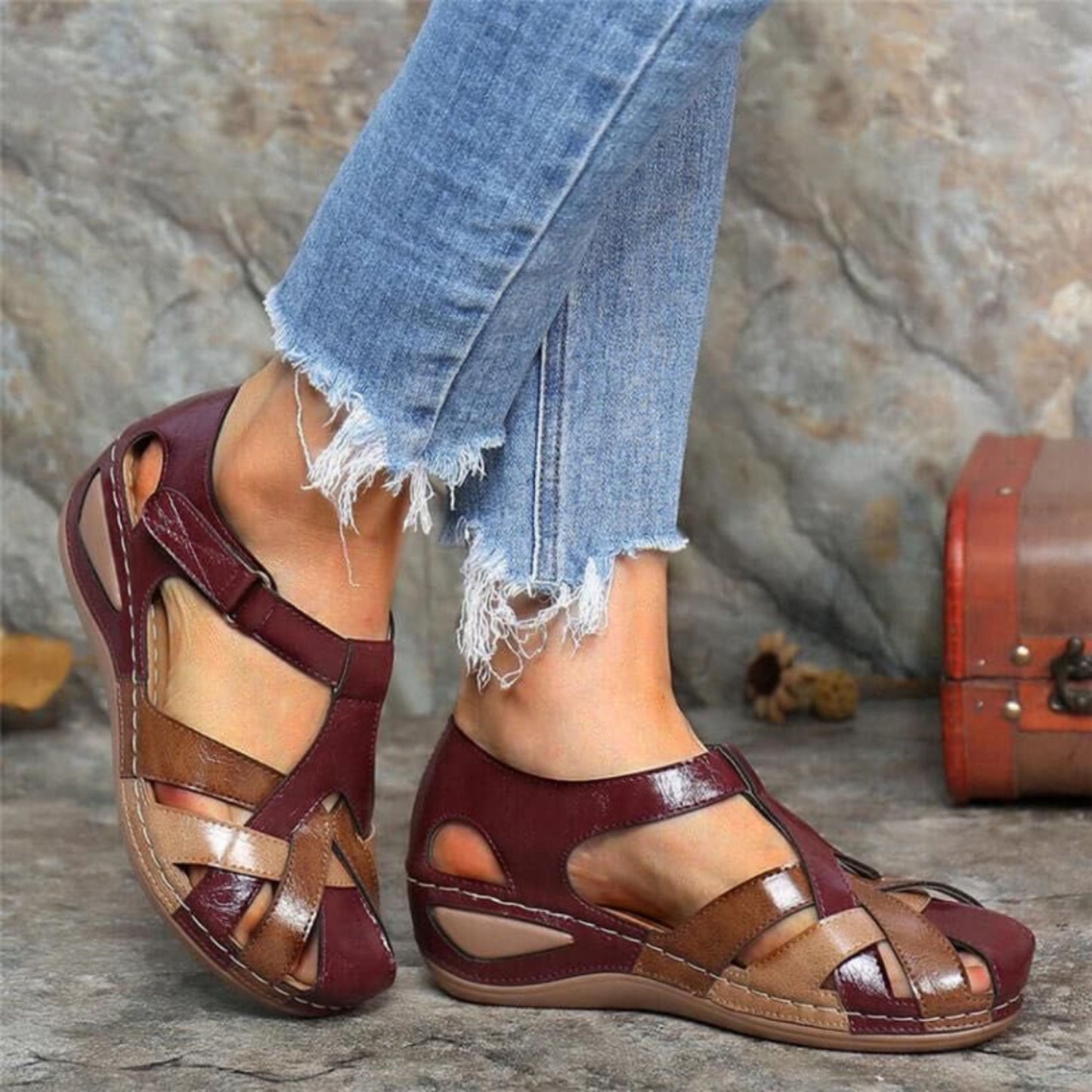EP | Sandales pour femmes avec talon compensé
