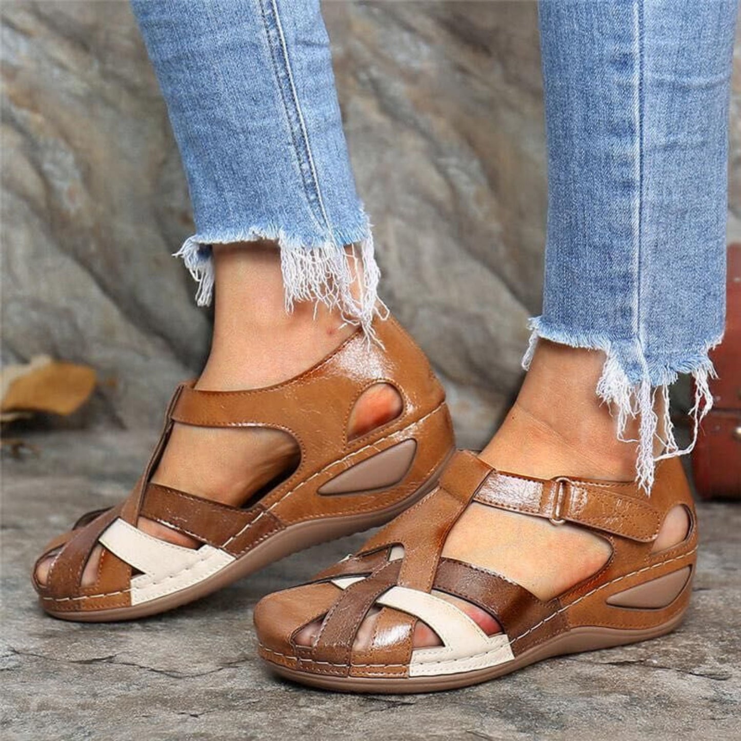 EP | Sandales pour femmes avec talon compensé