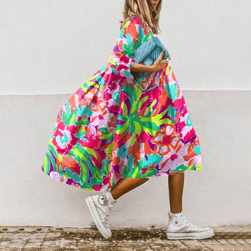 ND | Robe midi imprimée en ligne A
