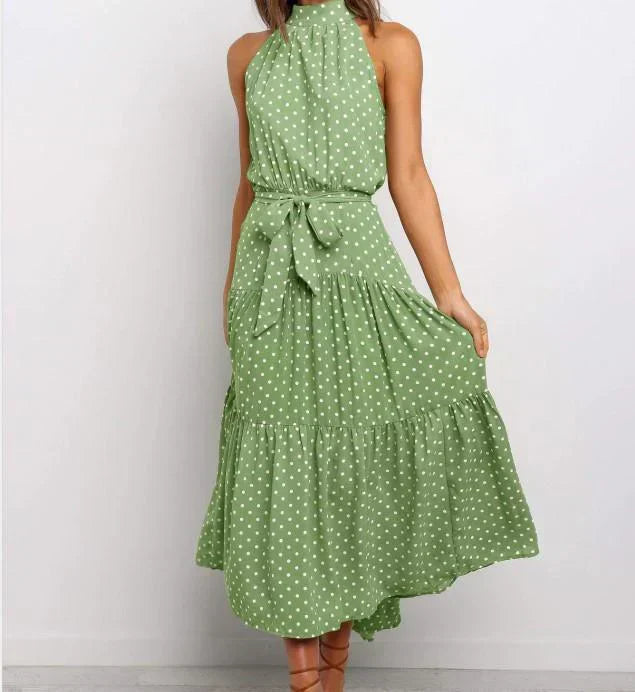 ND | Loisirs Halter Dot Robes longues