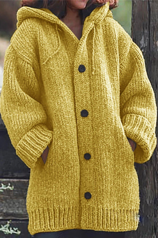 ND | Cardigan en tricot douillet avec capuche