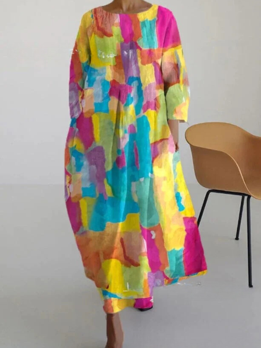 ND | Maxi-robe d'été élégante et colorée