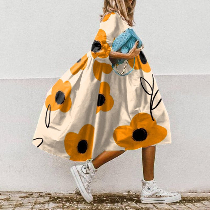 ND | Robe midi imprimée en ligne A