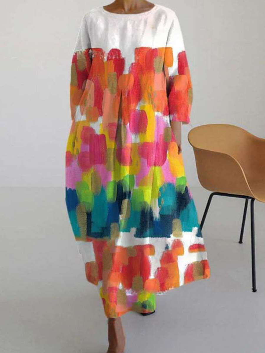 ND | Maxi-robe d'été élégante et colorée