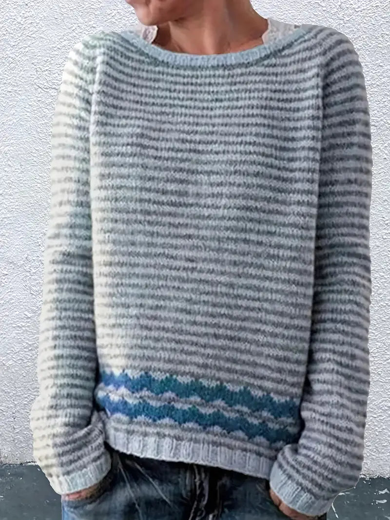 ND | Pull-over en tricot rayé à motifs géométriques