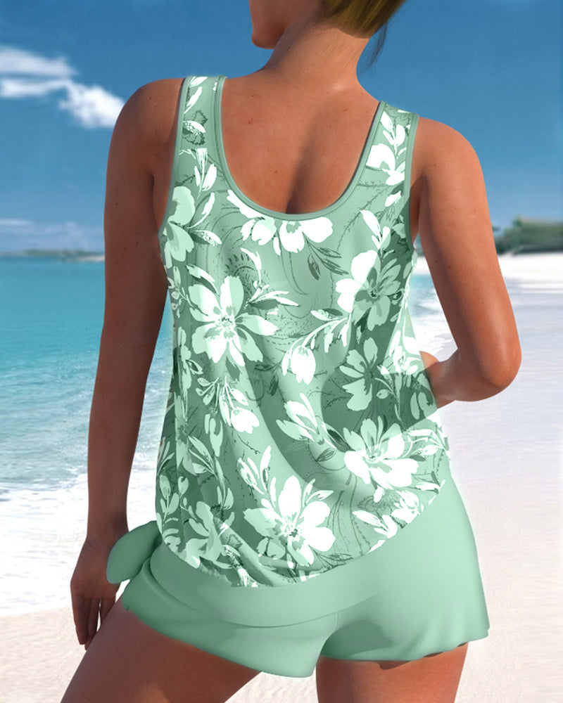 ND | Tankini avec imprimé fleuri