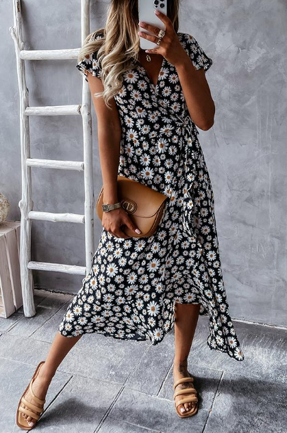 ND | Claudia - Robe midi Loved By You avec imprimé marguerite