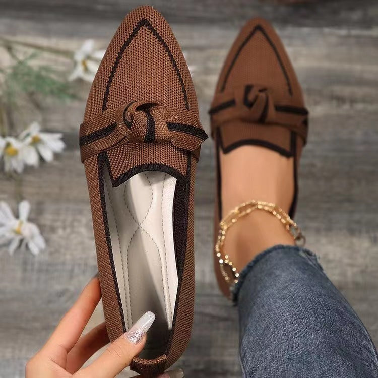 ND | mode orteil pointu chaussures plates arc