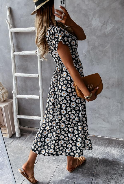 ND | Claudia - Robe midi Loved By You avec imprimé marguerite