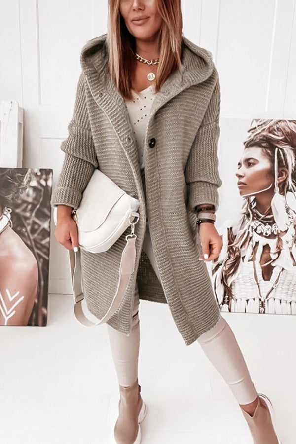 ND | Veste en tricot avec capuche