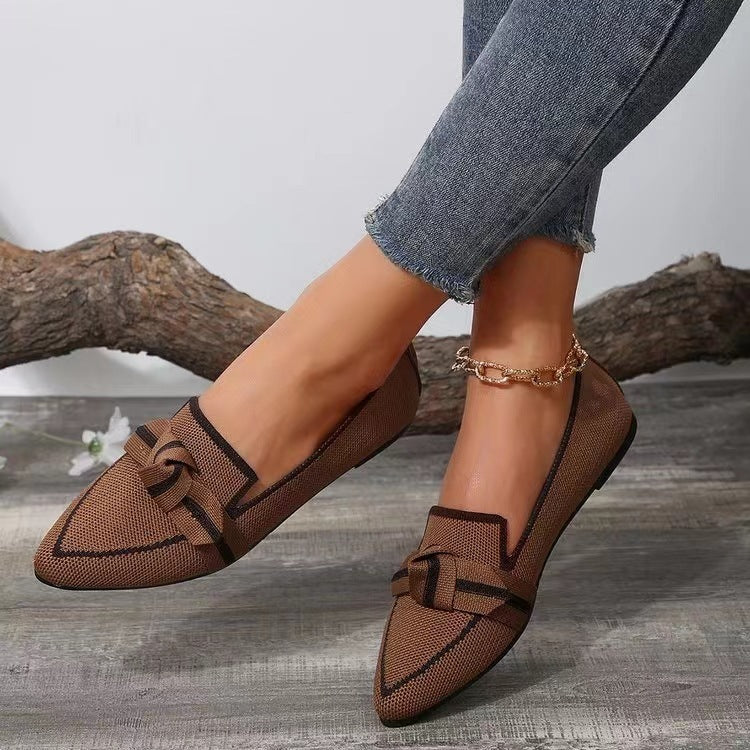ND | mode orteil pointu chaussures plates arc