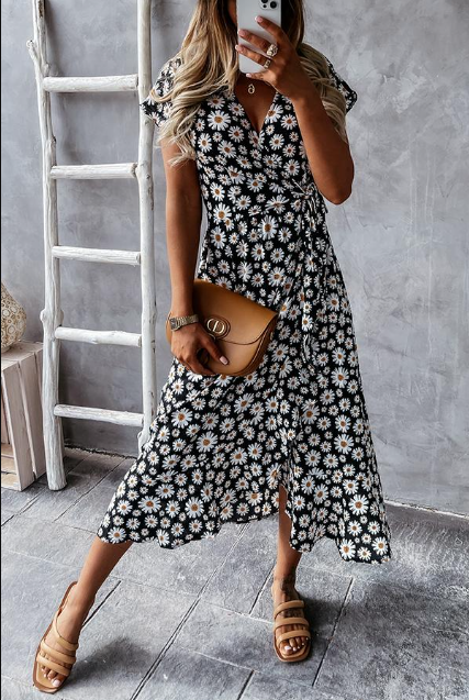ND | Claudia - Robe midi Loved By You avec imprimé marguerite