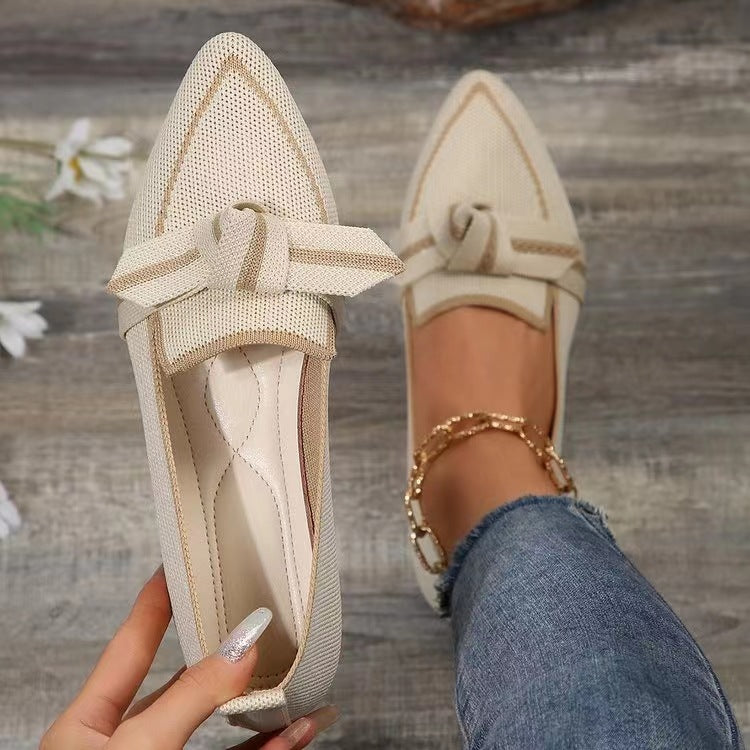 ND | mode orteil pointu chaussures plates arc