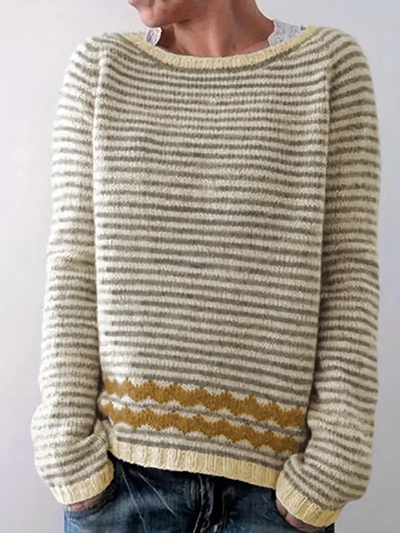 ND | Pull-over en tricot rayé à motifs géométriques