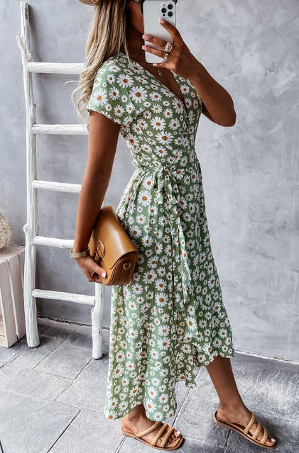 ND | Claudia - Robe midi Loved By You avec imprimé marguerite