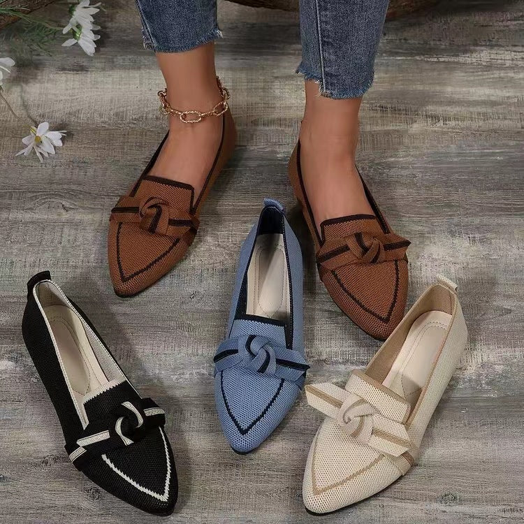 ND | mode orteil pointu chaussures plates arc