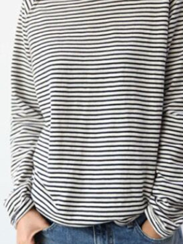 ND | pull-over décontracté à manches longues rayé