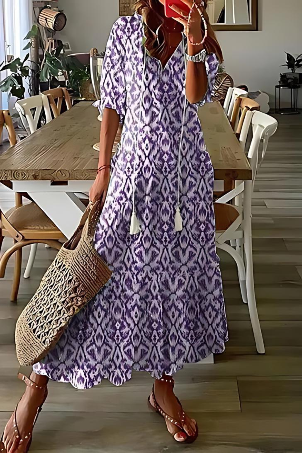 ND | Robe longue et élégante à fleurs