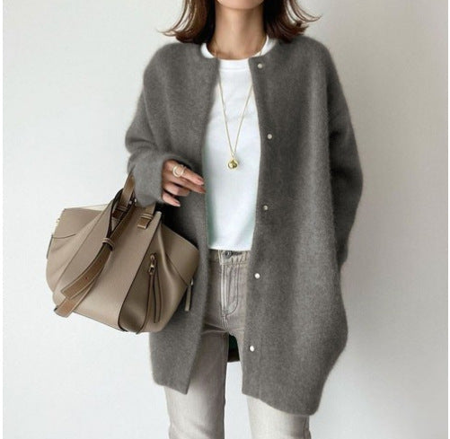 ND | Cardigan minimaliste en laine mélangée