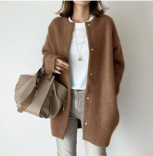 ND | Cardigan minimaliste en laine mélangée