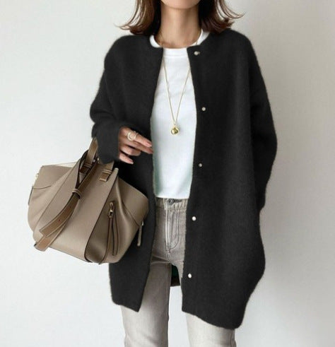 ND | Cardigan minimaliste en laine mélangée