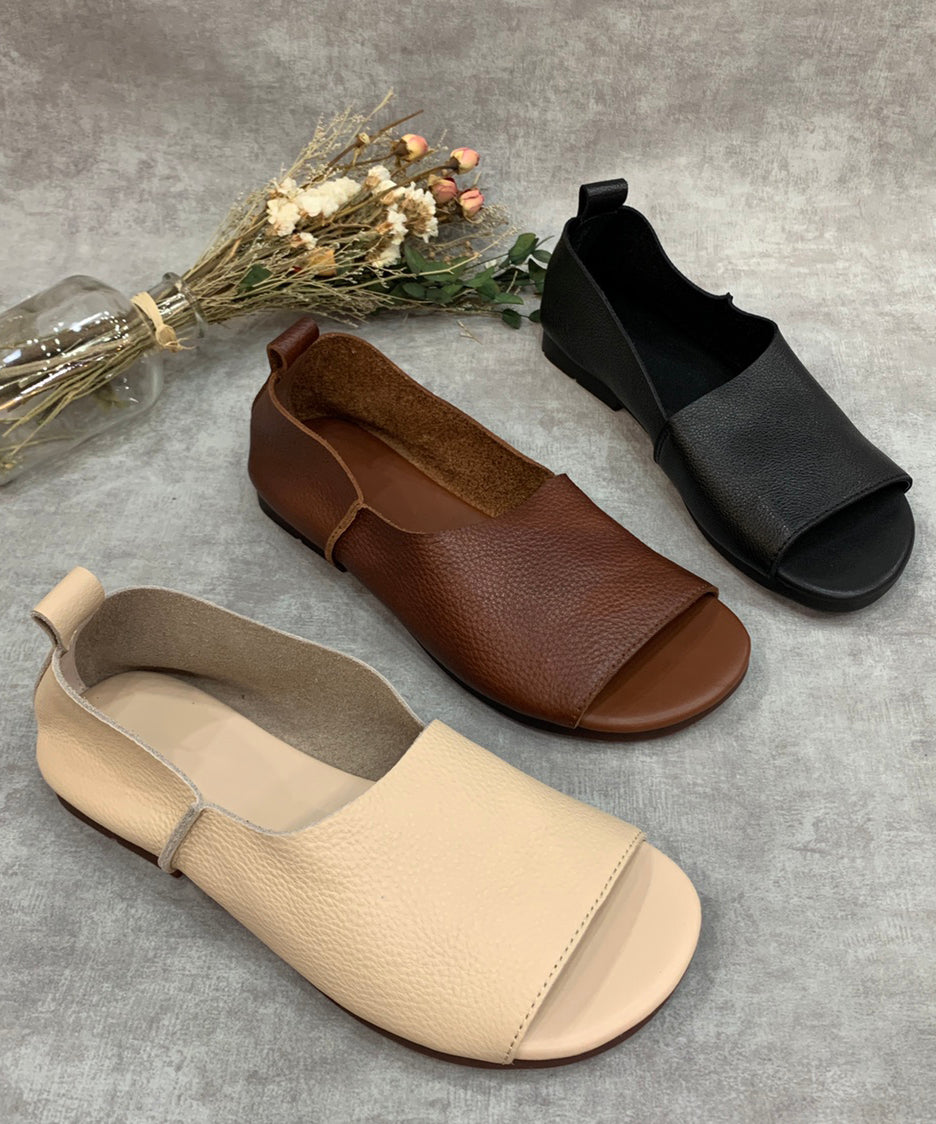 ND | Slip-on minimalistes à bouts ouverts