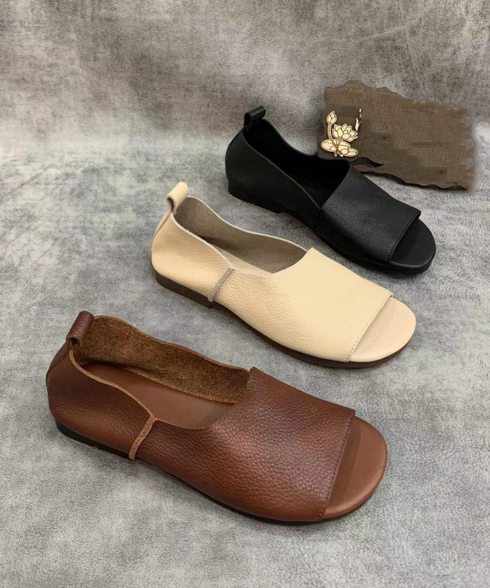 ND | Slip-on minimalistes à bouts ouverts