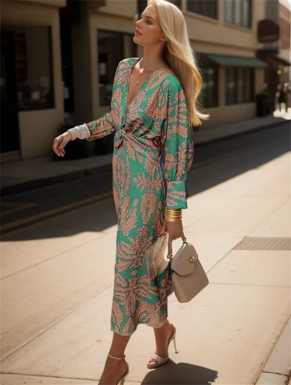 ND | Robe en soie imprimée