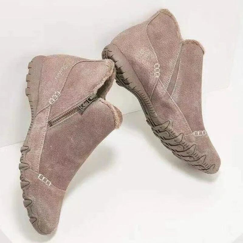 ND | Bottines à motif léopard avec doublure en fourrure synthétique