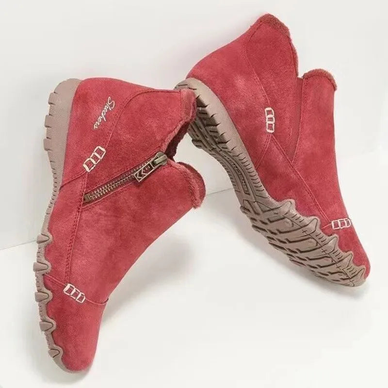 ND | Bottines à motif léopard avec doublure en fourrure synthétique