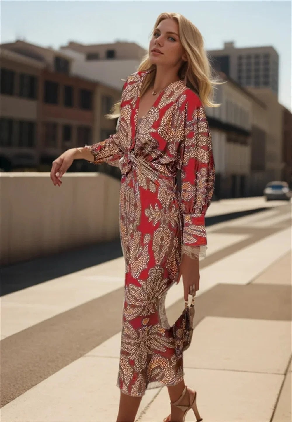 ND | Robe en soie imprimée