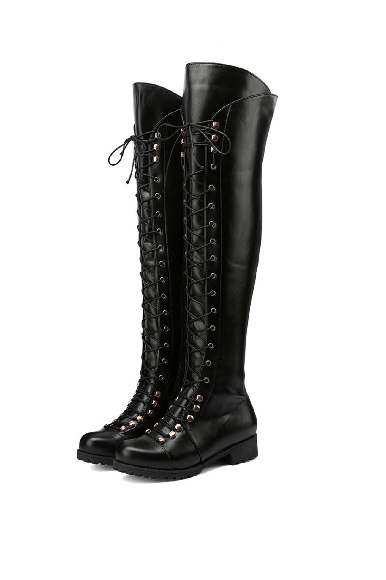 ND | Bottes over-the-nee avec lacets
