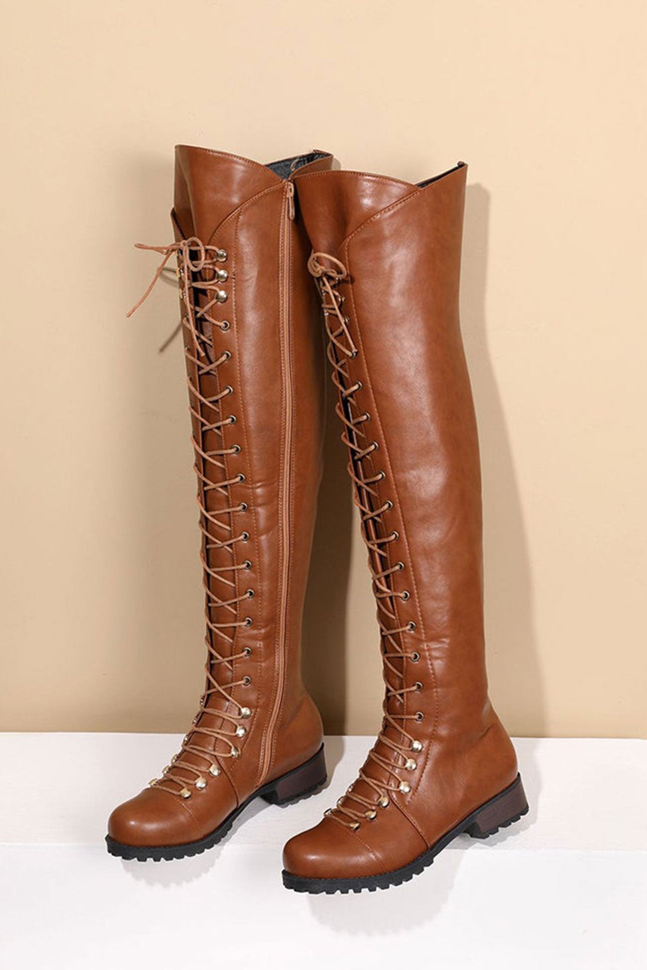ND | Bottes over-the-nee avec lacets