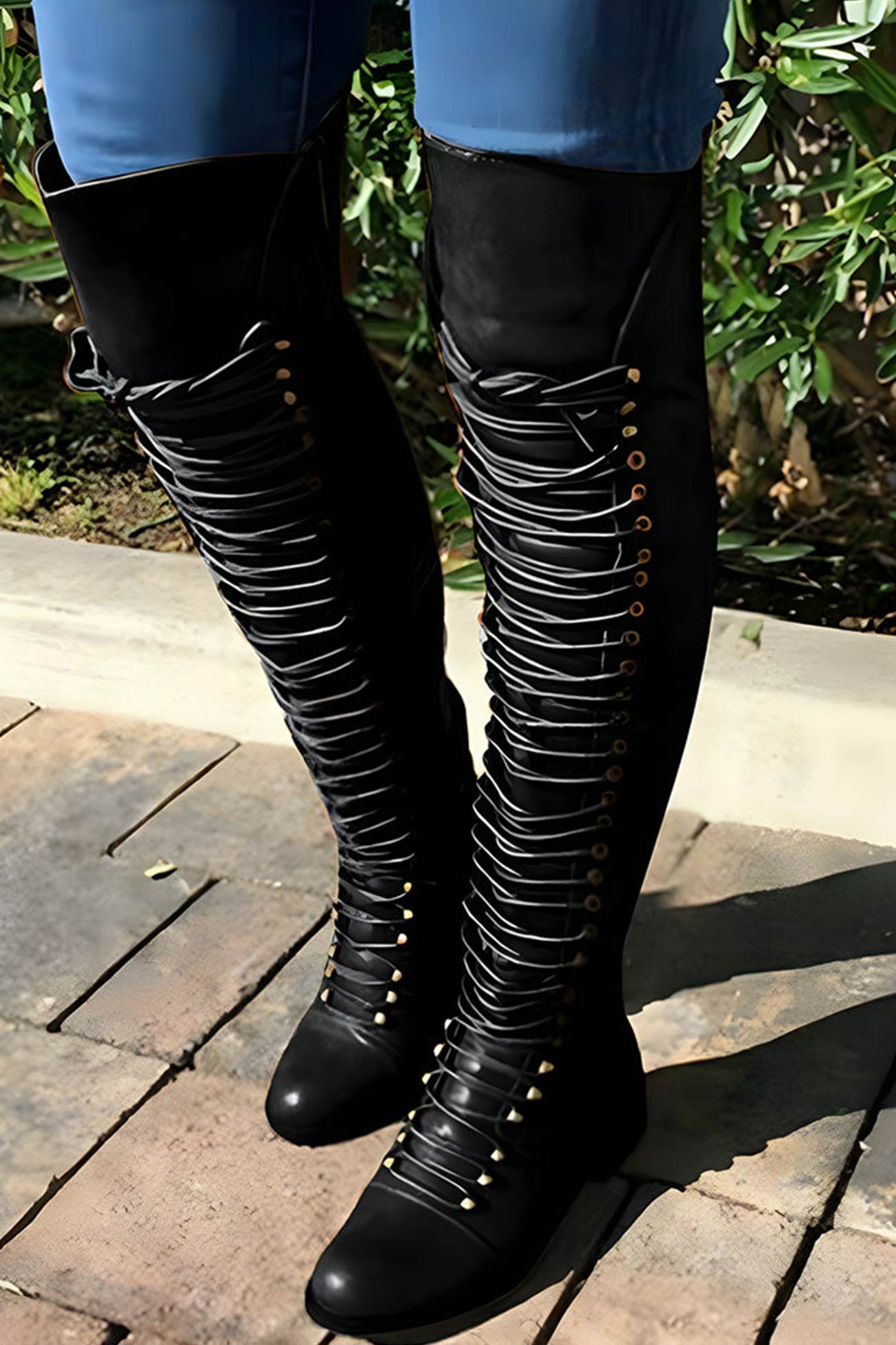 ND | Bottes over-the-nee avec lacets