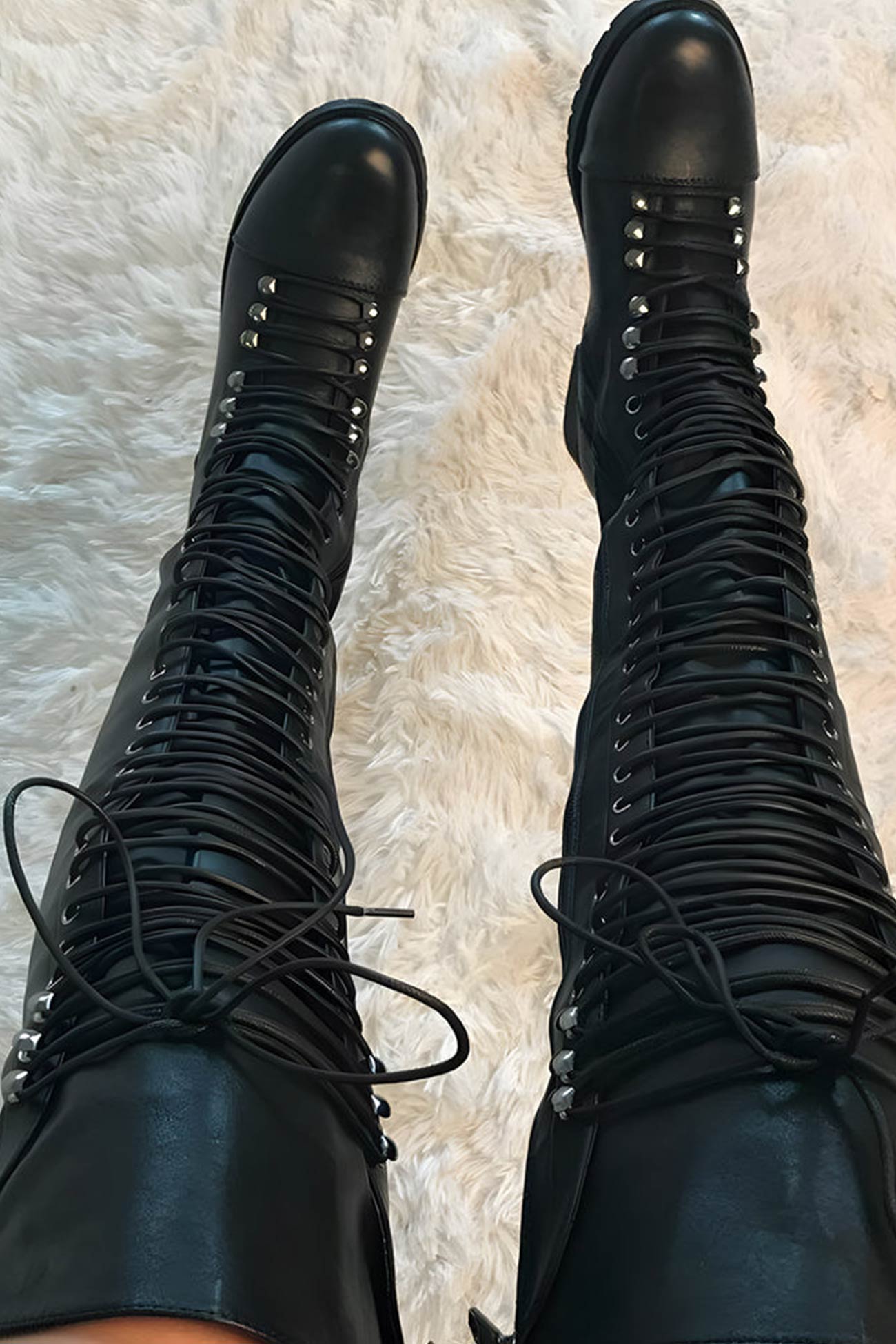 ND | Bottes over-the-nee avec lacets