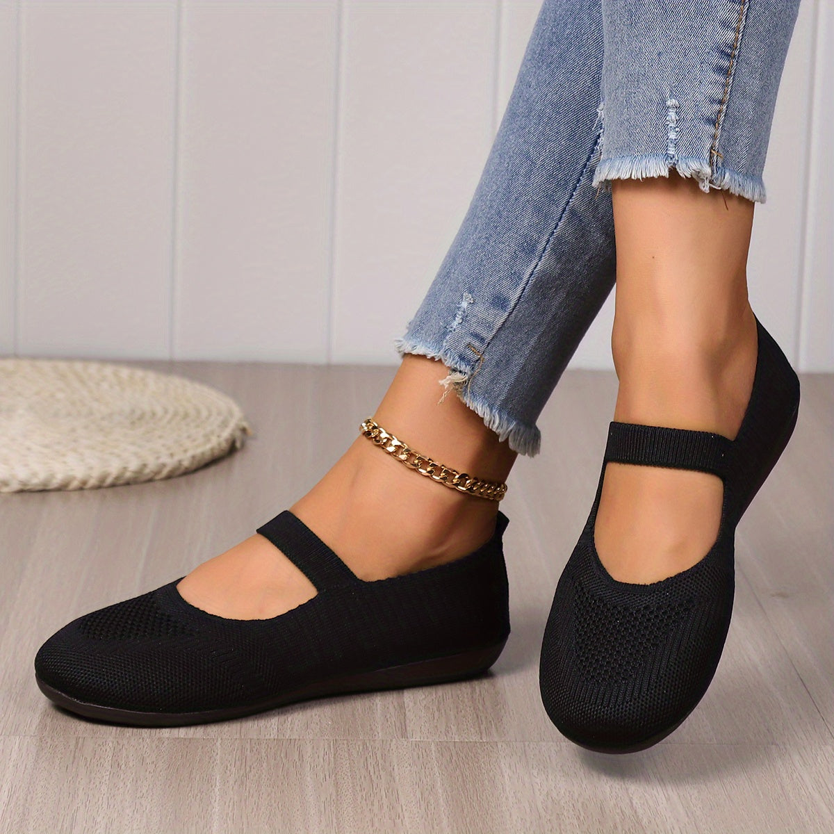 ND | Flats tricotés élégants