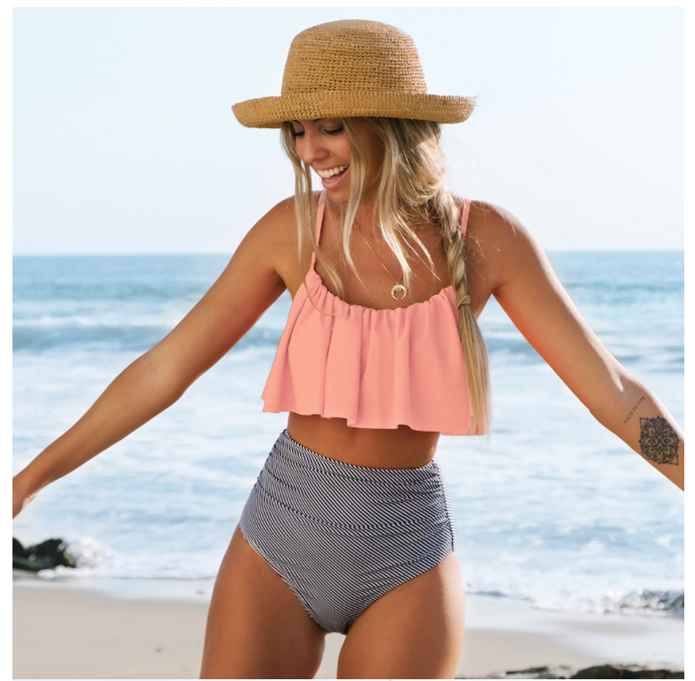 ND | Bikini coloré à volants