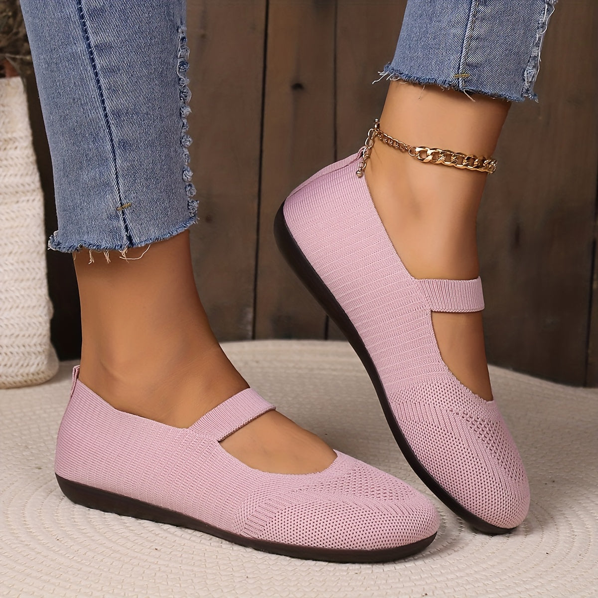 ND | Flats tricotés élégants
