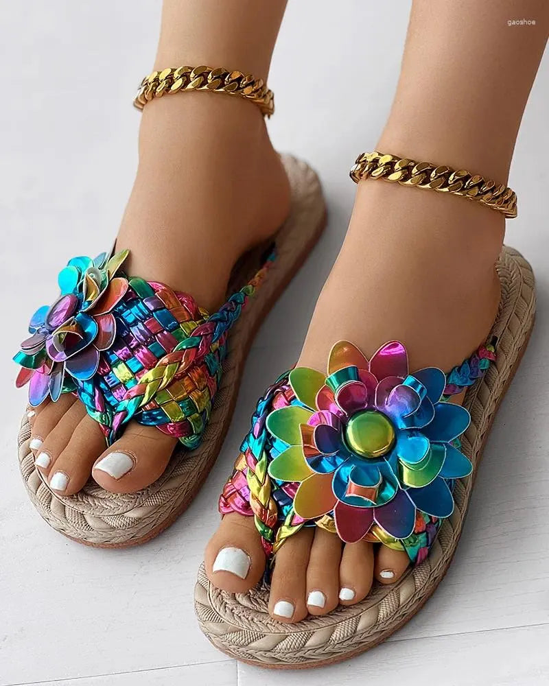 EP | sandales mode avec fleurs