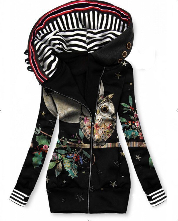ND | Sweat à capuche zippé asymétrique artistique