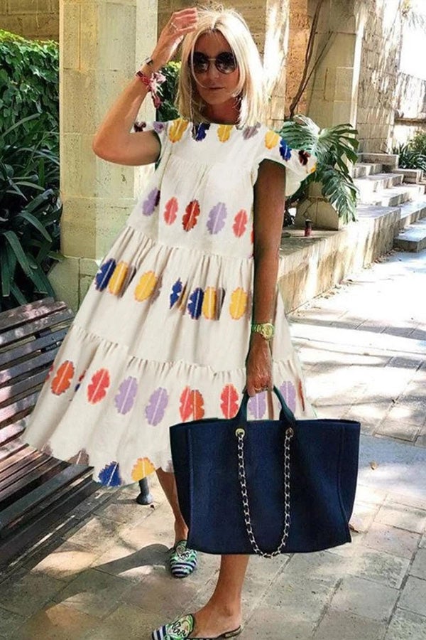 ND | Magnifique robe évasée avec un imprimé mignon
