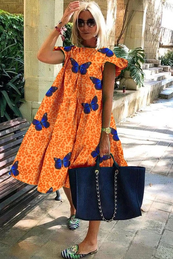 ND | Magnifique robe évasée avec un imprimé mignon