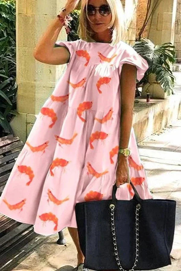 ND | Magnifique robe évasée avec un imprimé mignon